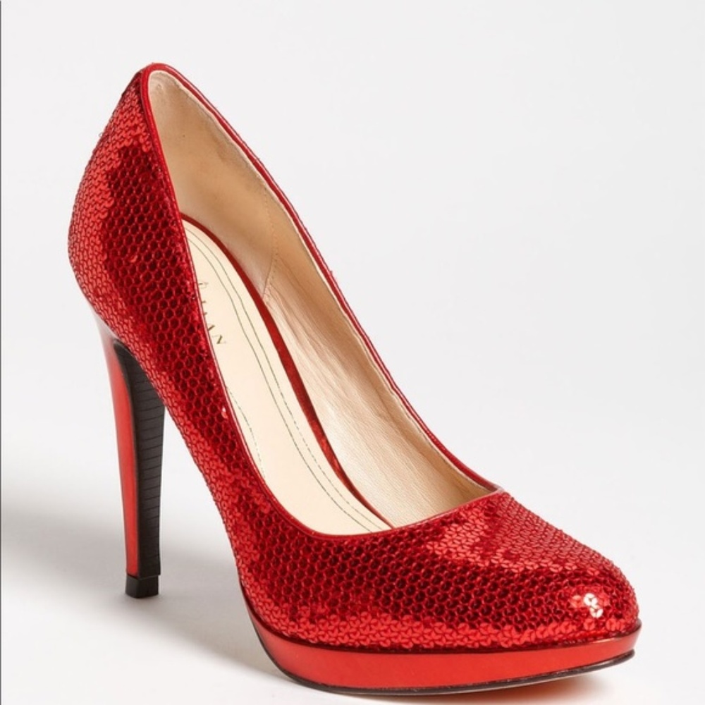 Cole Haan Chelsea Red Sequin Red Pump Sz 8.5